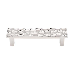 3-3/4 Inch Center to Center Cobblestone Cabinet Pull, Polished Nickel