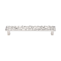 6-5/16 Inch Center to Center Cobblestone Cabinet Pull, Polished Nickel