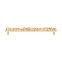 8-13/16 Inch Center to Center Cobblestone Cabinet Pull, Brass