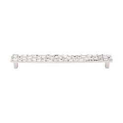 8-13/16 Inch Center to Center Cobblestone Cabinet Pull, Polished Nickel