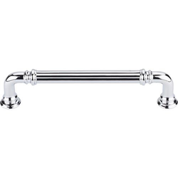 5 Inch Center to Center Chareau Reeded Cabinet Pull, Polished Chrome