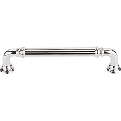 5 Inch Center to Center Chareau Reeded Cabinet Pull, Polished Nickel