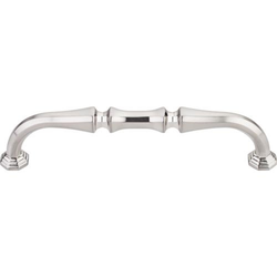 5 Inch Center to Center Chareau Chalet Cabinet Pull, Brushed Satin Nickel