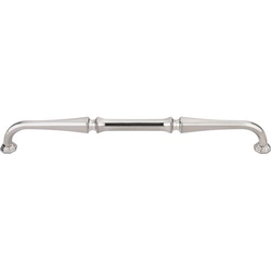 9 Inch Center to Center Chareau Chalet Cabinet Pull, Brushed Satin Nickel
