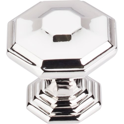 1-1/2 Inch Length Chareau Chalet Cabinet Knob, Polished Nickel