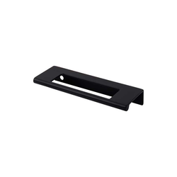 3-3/4 Inch Center to Center Mercer Europa Finger Pull, Flat Black