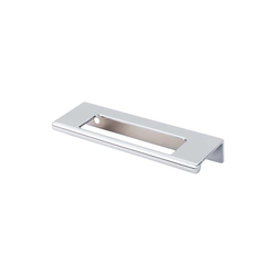 3-3/4 Inch Center to Center Mercer Europa Finger Pull, Polished Chrome