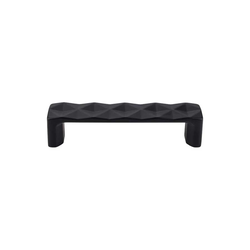 3-3/4 Inch Center to Center Mercer Quilted Cabinet Pull, Flat Black