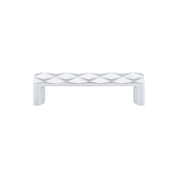 3-3/4 Inch Center to Center Mercer Quilted Cabinet Pull, Polished Chrome