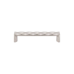 5-1/16 Inch Center to Center Mercer Quilted Cabinet Pull, Brushed Satin Nickel