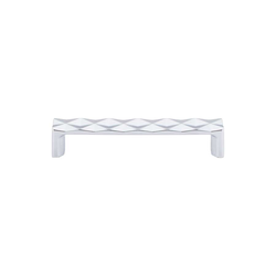 5-1/16 Inch Center to Center Mercer Quilted Cabinet Pull, Polished Chrome