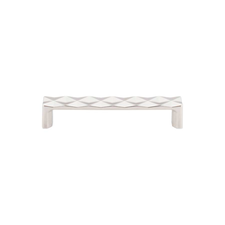 5-1/16 Inch Center to Center Mercer Quilted Cabinet Pull, Polished Nickel