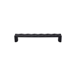 6-5/16 Inch Center to Center Mercer Quilted Cabinet Pull, Flat Black