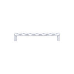 6-5/16 Inch Center to Center Mercer Quilted Cabinet Pull, Polished Chrome