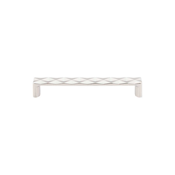 6-5/16 Inch Center to Center Mercer Quilted Cabinet Pull, Polished Nickel