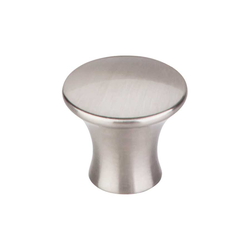 1-1/8 Inch Length Mercer Oculus Round Cabinet Knob, Brushed Satin Nickel