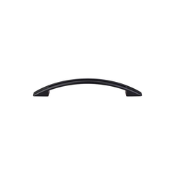 5-1/16 Inch Center to Center Mercer Tango Cut Out Cabinet Pull, Flat Black