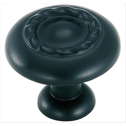 Inspirations 1-1/4 Inch Diameter Flat Black Cabinet Knob