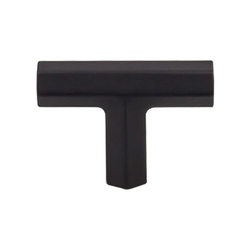 1-3/4 Inch Length Serene Lydia T-Shape Cabinet Knob, Flat Black