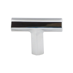1-3/4 Inch Length Serene Lydia T-Shape Cabinet Knob, Polished Chrome