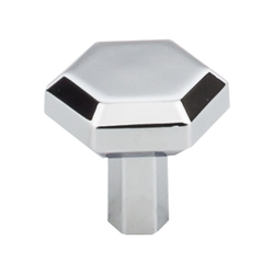 1-1/8 Inch Length Serene Lydia Cabinet Knob, Polished Chrome