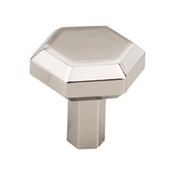 1-1/8 Inch Length Serene Lydia Cabinet Knob, Polished Nickel