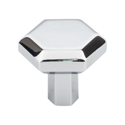 1-1/4 Inch Length Serene Lydia Cabinet Knob, Polished Chrome