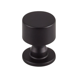 1 Inch Length Serene Lily Cabinet Knob, Flat Black