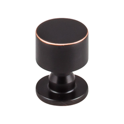 1 Inch Length Serene Lily Cabinet Knob, Tuscan Bronze