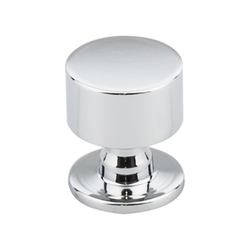 1-1/8 Inch Length Serene Lily Cabinet Knob, Polished Chrome