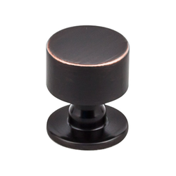 1-1/8 Inch Length Serene Lily Cabinet Knob, Tuscan Bronze