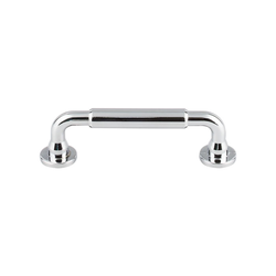 3-3/4 Inch Center to Center Serene Lily Cabinet Pull, Polished Chrome