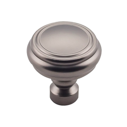 1-1/4 Inch Length Devon Brixton Rimmed Cabinet Knob, Ash Gray