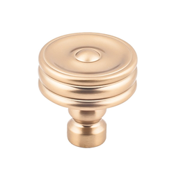 1-1/4 Inch Length Devon Brixton Ridged Cabinet Knob, Honey Bronze