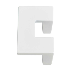 U-Turn 1-1/4 Inch Center to Center White Gloss Cabinet Pull