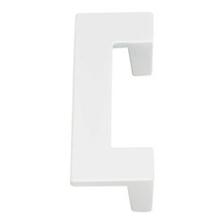 U-Turn 2-1/2 Inch Center to Center White Gloss Cabinet Pull