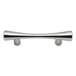 Fluted 2-1/2 Inch Center to Center Pol Stainless Steel Cabinet Pull