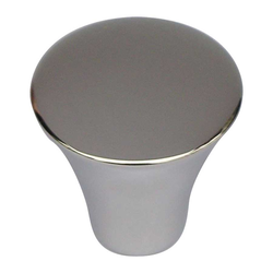 Fluted 7/8 Inch Diameter Polished Stainless Steel Cabinet Knob