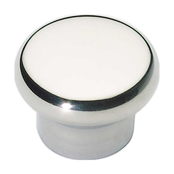 Fluted 1-1/4 Inch Diameter Polished Stainless Steel Cabinet Knob