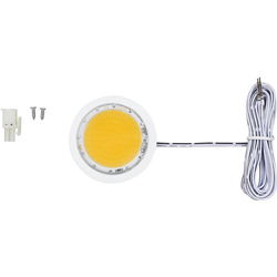 5W Power Pockit Puck Light, 3000K Warm White, White