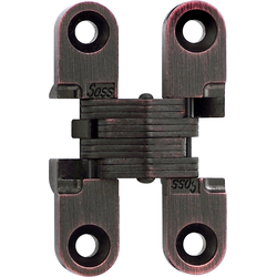  SOSS 101 Invisible Hinge for 1/2 Inch Minimum Door Thickness, 3/8 Inch Width x 1-11/16 Inch Height x 29/64 Inch Depth, Pair, Oil Rubbed Bronze