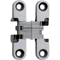  SOSS 101 Invisible Hinge for 1/2 Inch Minimum Door Thickness, 3/8 Inch Width x 1-11/16 Inch Height x 29/64 Inch Depth, Pair, Bright Stainless
