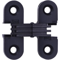  SOSS 103 Invisible Hinge for 3/4 Inch Minimum Door Width, 1/2 Inch Width x 1-1/2 Inch Height x 19/32 Inch Depth, Black E-Coat