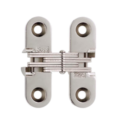 SOSS 203 Invisible Hinge for 3/4 Inch Minimum Door Width, 1/2 Inch Width x 1-3/4 Inch Height x 23/32 Inch Depth, Bright Nickel