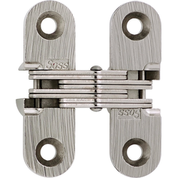  SOSS 203 Invisible Hinge for 3/4 Inch Minimum Door Width, 1/2 Inch Width x 1-3/4 Inch Height x 23/32 Inch Depth, Satin Nickel