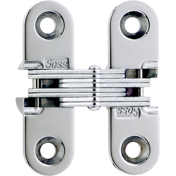 SOSS 203 Invisible Hinge for 3/4 Inch Minimum Door Width, 1/2 Inch Width x 1-3/4 Inch Height x 23/32 Inch Depth, Polished Chrome