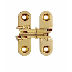 SOSS 203 Invisible Hinge for 3/4 Inch Minimum Door Width, 1/2 Inch Width x 1-3/4 Inch Height x 23/32 Inch Depth, Bright Brass