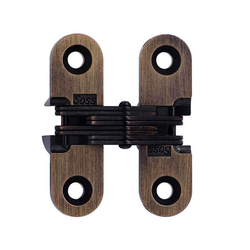 SOSS 203 Invisible Hinge for 3/4 Inch Minimum Door Width, 1/2 Inch Width x 1-3/4 Inch Height x 23/32 Inch Depth, Antique Brass