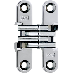  SOSS 204 Invisible Hinge for 3/4 Inch Minimum Door Thickness, 1/2 Inch Width x 2-3/8 Inch Height x 23/32 Inch Depth, Polished Chrome