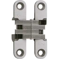  SOSS 204 Invisible Hinge for 3/4 Inch Minimum Door Thickness, 1/2 Inch Width x 2-3/8 Inch Height x 23/32 Inch Depth, Satin Stainless